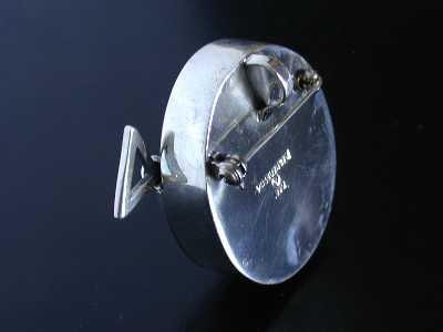 Oval Pin with Ammonites - Reverse