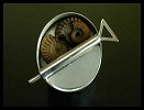 Oval Pin with Ammonites 
