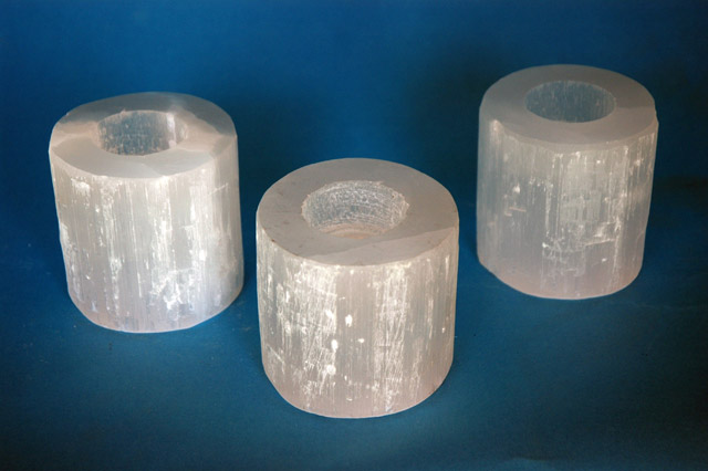 Round Selenite Tea Light