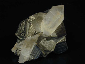 Quartz Scepter in Pyrite